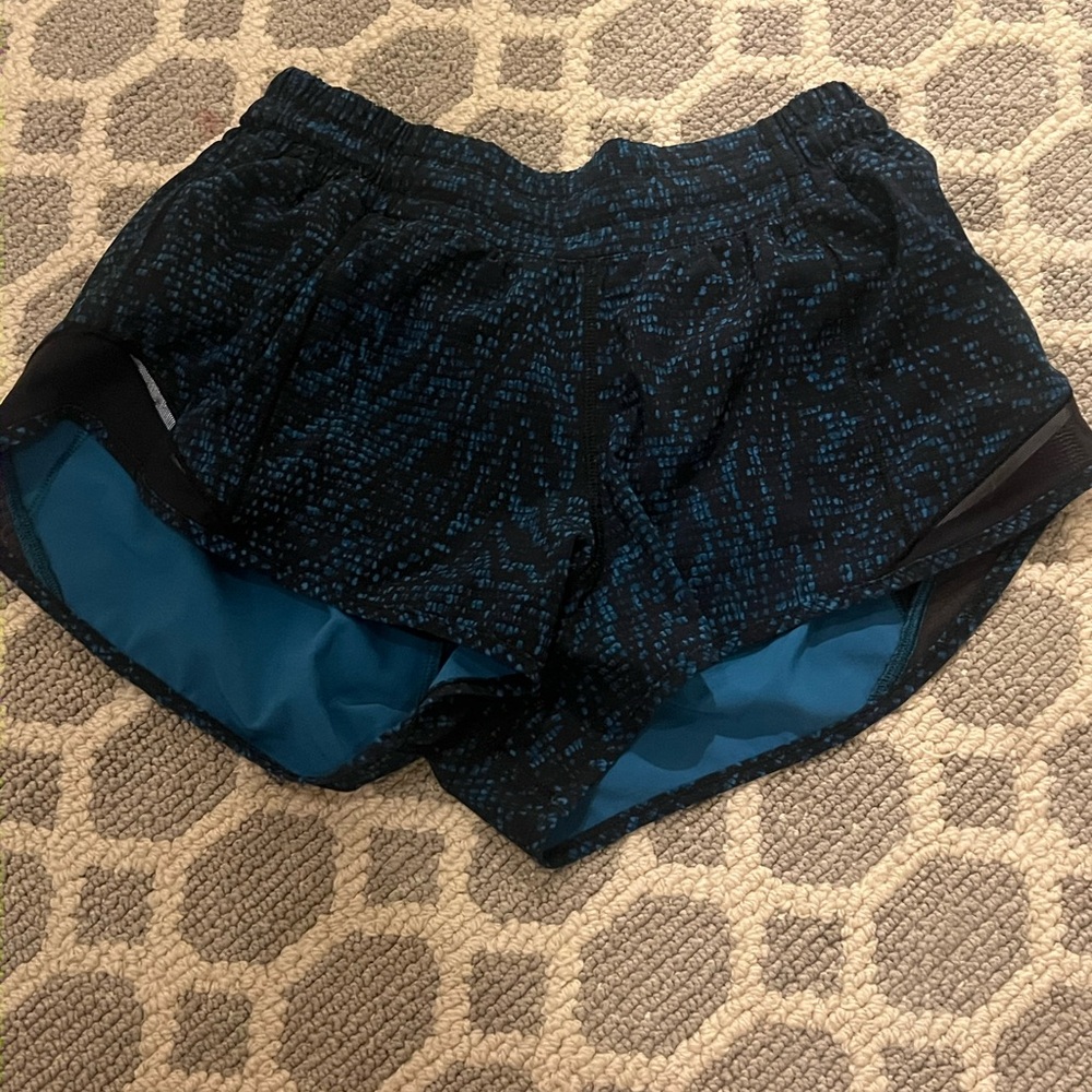 Lululemon Athletica Black and Blue Athletic Shorts (RARE COLOR)